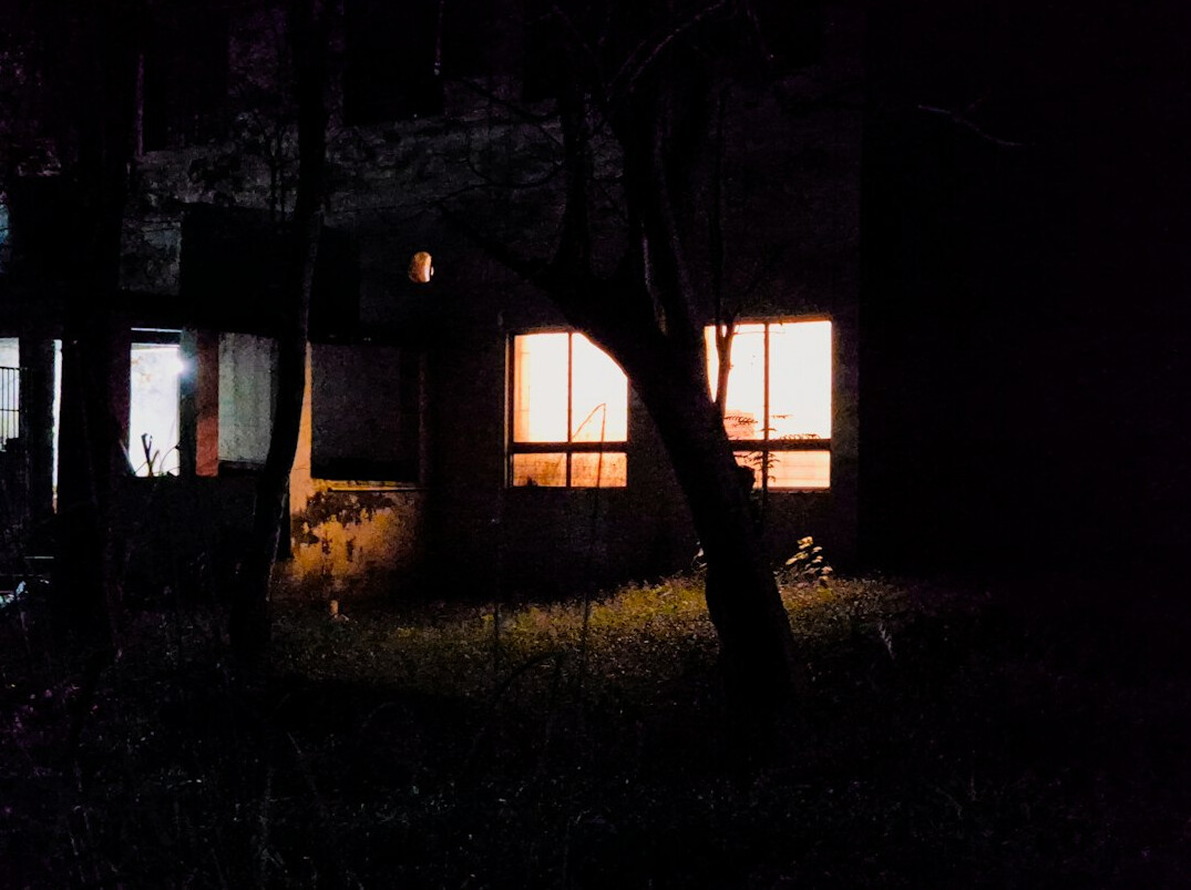 dark mysterious house at night